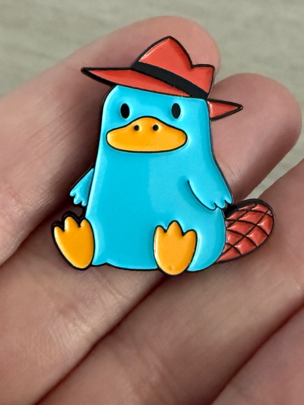 New Phineas and Ferb Perry the Platypus Enamel Pin Badge, 2.7cm x 3.1cm Kidcore